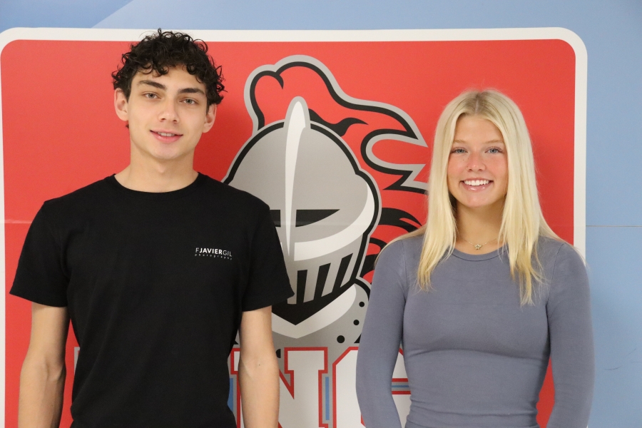 picture of valedictorian Grace Sims and Salutatorian Robert Giller