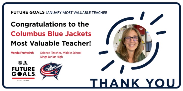 Vonda Fruhwirth NHL Teacher of the Month